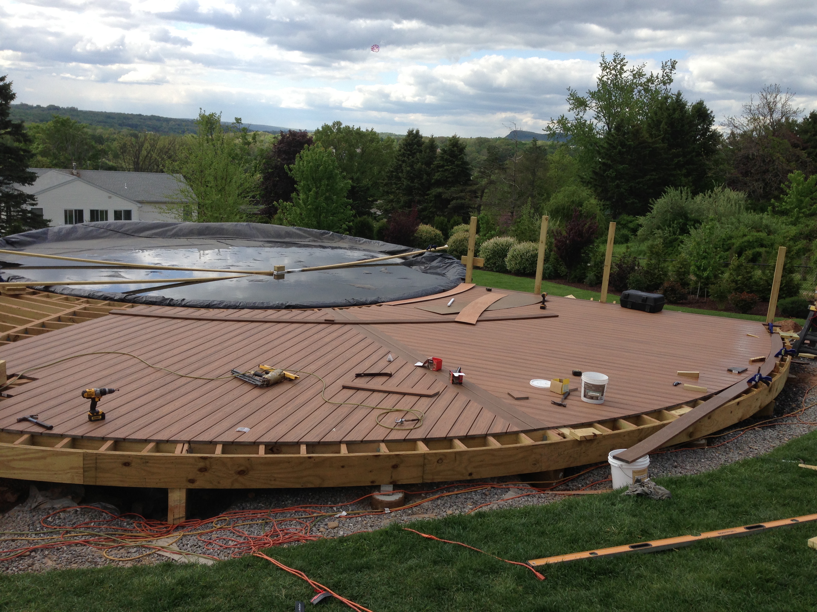 Trex Curved/ Round Pool Deck | Decks R Us